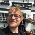 Ed Sheeran outside the Saracen's Head